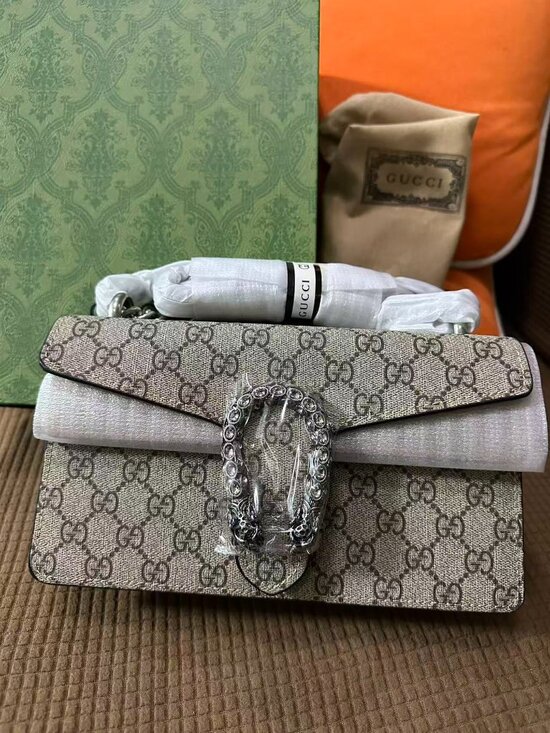 GG Supreme Monogram Mini Dionysus Top Handle Bag Taupe - Picture 1 of 7